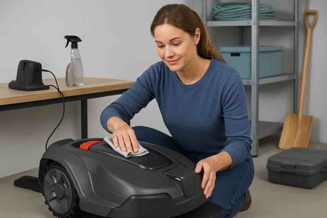 Robottiruohonleikkurin huolto ja talvisäilytys