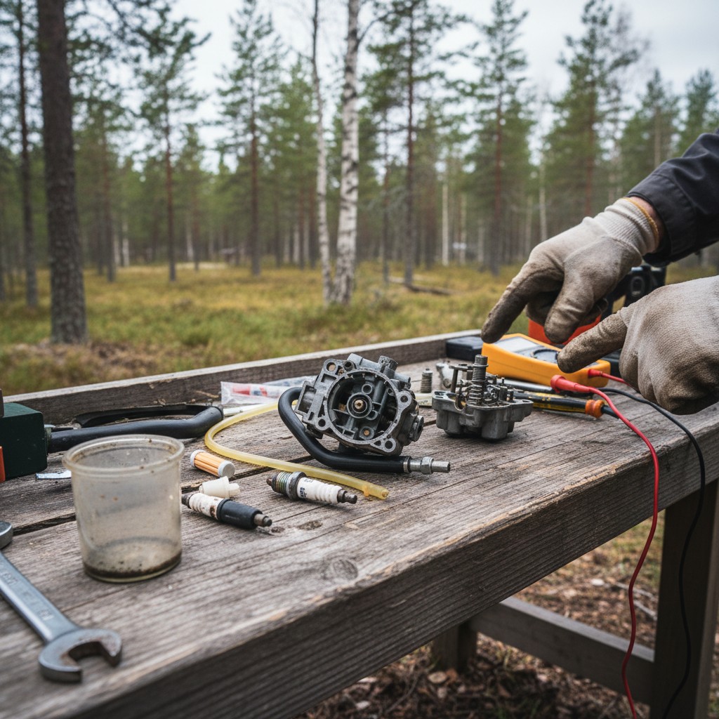 Moottorisaha ei käy :  vianselvitys